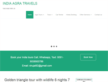 Tablet Screenshot of indiaagratravels.com